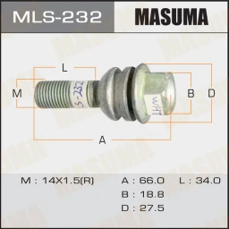 Болт колеса Masuma MLS-232