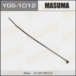 Хомут нейлоновый 3*150 мм "MASUMA" (черный, цена за 1шт. отгрузка кратно100 шт.) (100 шт.)