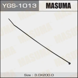 Хомут нейлоновый черный 3x200 мм Masuma YGS-1013