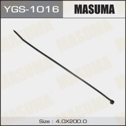 Хомут нейлоновый 4*200 мм "MASUMA" (черный, цена за 1шт. отгрузка кратно100 шт.) (100 шт.)