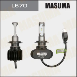Лампа светодиодная Masuma H7 12V, L670, 2 шт