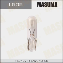 Лампа подсветки Masuma L505 12V 1,2W T5, б/ц, 1