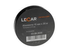 Изолента 19 мм*20 м "LECAR" (черный) (ПВХ)