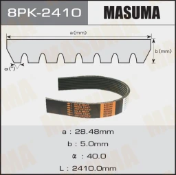 Ремень поликлиновой Masuma 8PK-2410