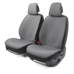 Накидка на сиденье лён серый "CAR PERFORMANCE" (горизонт прострочка, противоскользящая подкл.) (2 шт
