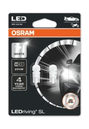 Лампа светодиодная Osram W5W 12V, 2825DWP-02B, 2 шт