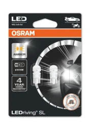 Лампа светодиодная Osram W5W 12V, 2827DYP-02B, 2 шт