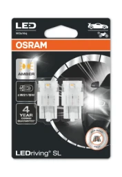 Лампа светодиодная Osram W21|5W 12V, 7515DYP-02B, 2 шт