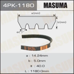 Ремень поликлиновой Masuma 4PK-1180