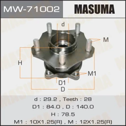 Ступичный узел Masuma MW-71002