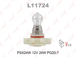 Лампа галогенная LYNXauto L11724 PSX24W (PG20/7) 12В 24Вт 1 шт