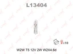 Лампа подсветки LYNXauto L13404 T5 W2W (W2x4.6d) 12В 2Вт 1 шт