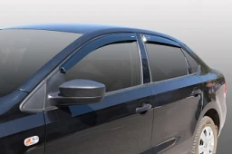 Дефлекторы окон (ветровики) дефлекторы VW Polo sd (2020-) "VORON GLASS" Samurai (4 шт.)