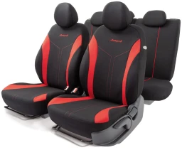 Чехлы автомобильные Autoprofi FLEX Полиэстер черный/красный 11 предметов
