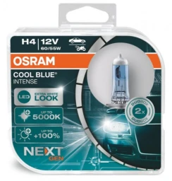 Лампа галогенная Osram Cool blue Intense H4 12V 60/55W, 2 шт.