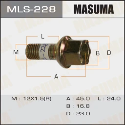Болт колесный Masuma MLS-228