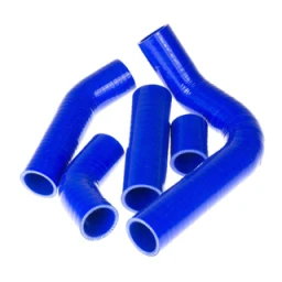 Патрубок системы охлаждения ГАЗель (402 дв.) (силикон синий) 5 шт. "CARUM"