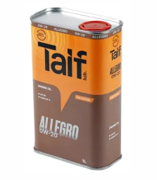 Моторное масло Taif Allegro 0W-20 синтетическое 4 л