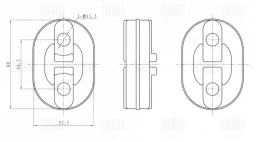 Подушка глушителя (1 шт.) TRIALLI RM 0182