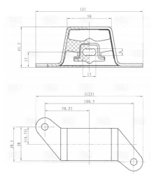 Подушка глушителя (1 шт.) TRIALLI RM 0178