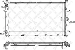 10-25008-SX_РАДИАТОР СИСТЕМЫ ОХЛАЖДЕНИЯ!\ VW T4 1.8-2.5TDI 91> Stellox 1025008sx