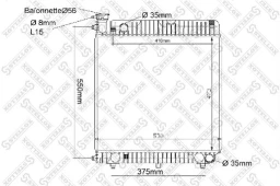 10-25035-SX_РАДИАТОР СИСТЕМЫ ОХЛАЖДЕНИЯ! MB T1 2.3D-3.0D 77> Stellox 1025035sx Stellox 1025035sx