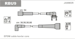 КОМПЛЕКТ ПРОВОДОВ ЗАЖИГАНИЯ RENAULT: 19 88-92, 21 86-95, SUPER 5 86-95 Janmor rbu9