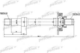 Вал приводной с подвесным подшипником Patron PDS0537