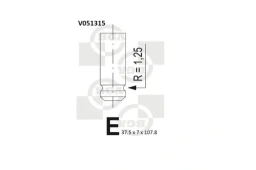 КЛАПАН ВПУСКНОЙ RENAULT [K7J 710, K7M 710] BGA v051315