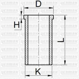 Гильза цилиндра Ford 2.3D, 2.5D/TD =94mm Yenmak 51-65892-000