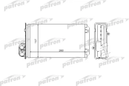 РАДИАТОР ОТОПИТЕЛЯ RENAULT LAGUNA ALL, 94-, (-AC) Patron prs2069