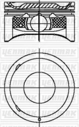 Поршень ДВС с кольцами OPEL ANTARA 2.4i 16V Z24XE =87.5 1.2x1.5x2.5 std 07> Yenmak 31-04232-000