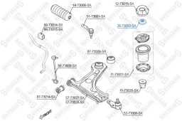 Подшипник опоры амортизатора Stellox 26-73002-SX