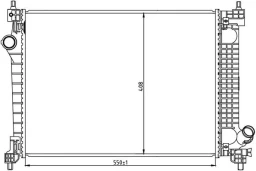 Радиатор системы охлаждения Ravon Nexia R3 (15-) 1.5i MT (LRc 0594) Luzar LRC0594