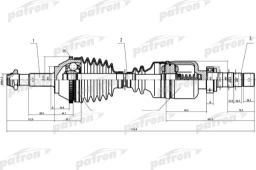 Полуось прав FIAT: Ducato, PEUGEOT: Boxer 2.0-2.5D MG5 94> 1.4Q +ABS колеса R16, Z: 41 в КПП Patron 