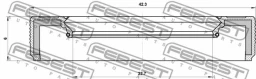 Сальник коробки скоростей 22.7X42.3X6X6 Febest 95LBY24420606R