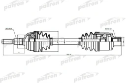 ПОЛУОСЬ ПЕРЕДН ПРАВ_JEEP: COMMANDER, GRAND CHEROKEE 06-09 4WD Patron pds0622