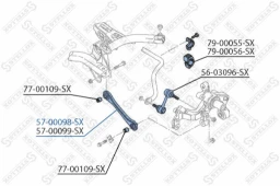 Рычаг задний нижний левый Stellox 57-00098-SX