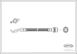 Шланг тормозной TOYOTA: AVENSIS 1.6 VVT-i/1.8/2.0/2.0 D-4D/2.2 D-4D/2.2 D-CAT/2.4 03-08, AVENSIS сед