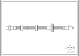 Шланг тормозной LAND ROVER: RANGE ROVER III 3.0 TD 6 4x4/4.2 4x4/4.4 4x4 02-12 Corteco 19033562