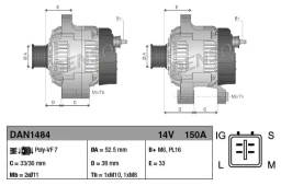 Генератор Denso DAN1484