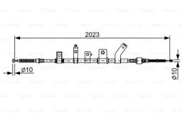 Трос ручника зад. л. Bosch 1 987 482 515