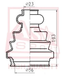 Пыльник шрус (комплект без смазки) Asva ASBT-T5M1