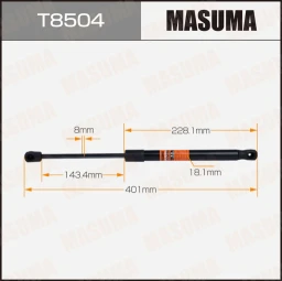 Упор газовый багажника L=401 mm Masuma T8504