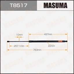 Упор газовый багажника L=783 mm Masuma T8517