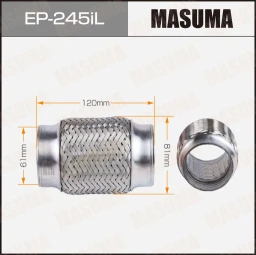 Гофра глушителя усиленная 3-х слойная interlock 61x120 Masuma EP-245iL