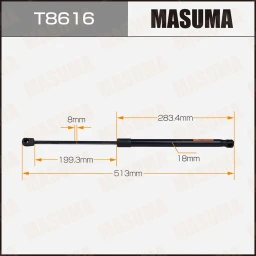 Упор газовый багажника L=513 mm Masuma T8616