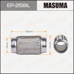 Гофра глушителя усиленная 3-х слойная interlock 76x180 Masuma EP-258iL