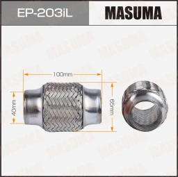 Гофра глушителя усиленная 3-х слойная interlock 40x100 Masuma EP-203iL
