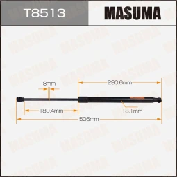 Упор газовый багажника L=506 mm Masuma T8513